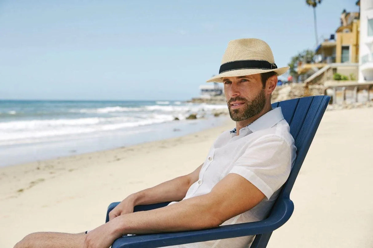 Scala Wyatt - Sombrero fedora de paja