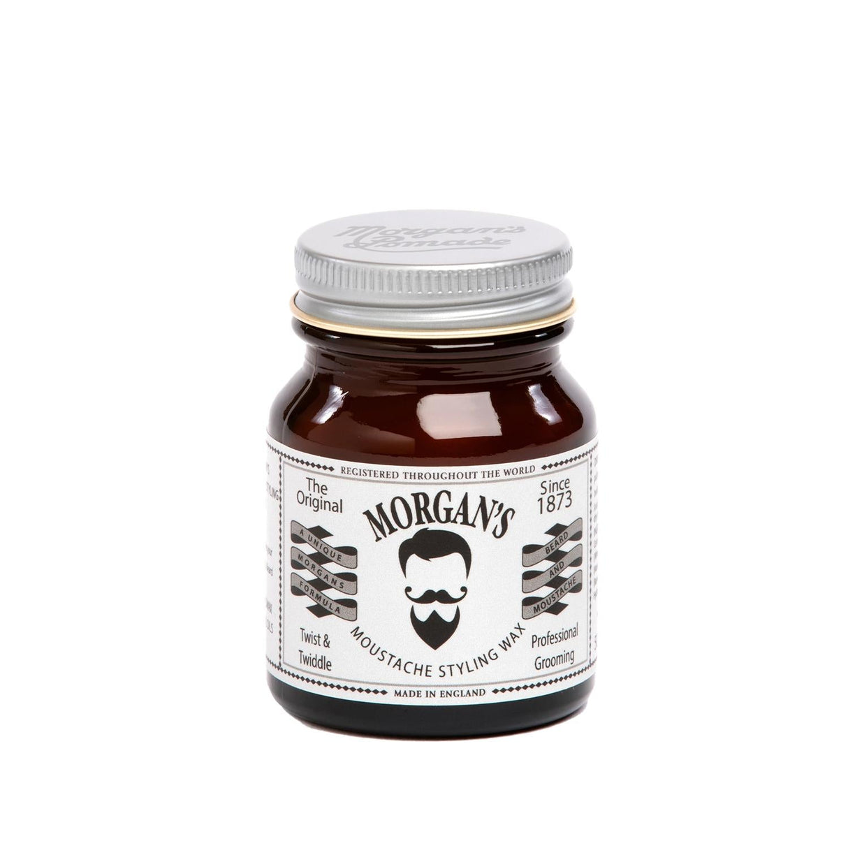 Morgan's Pomade Moustache Styling Wax - Strong Hold, 50g - Perfect for Moustache Grooming & Styling
