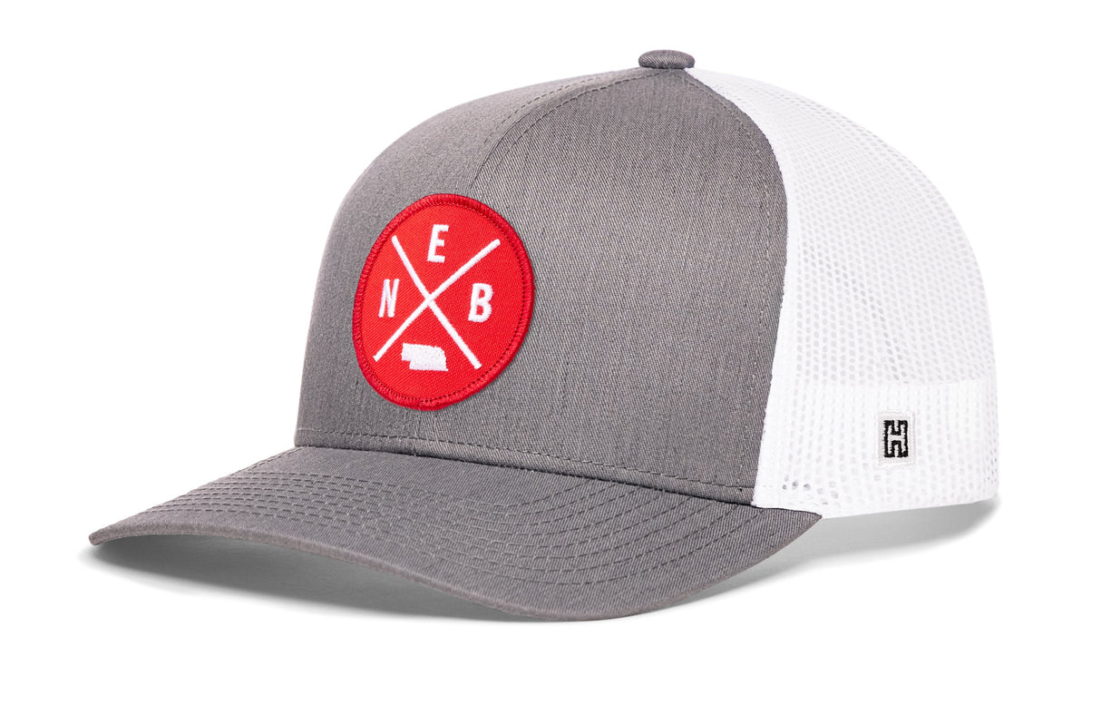 Nebraska Trucker Hat | Red NEB X Snapback