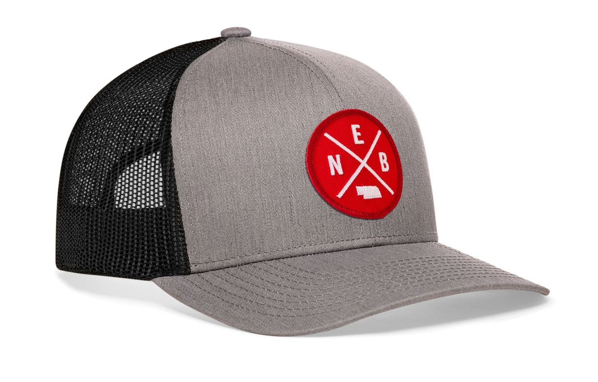 Nebraska Trucker Hat | Red NEB X Snapback
