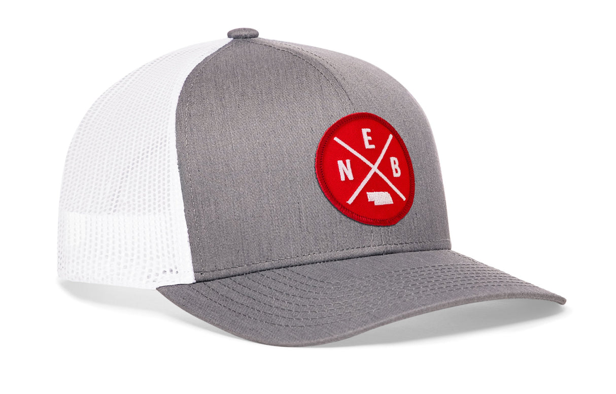 Nebraska Trucker Hat | Red NEB X Snapback