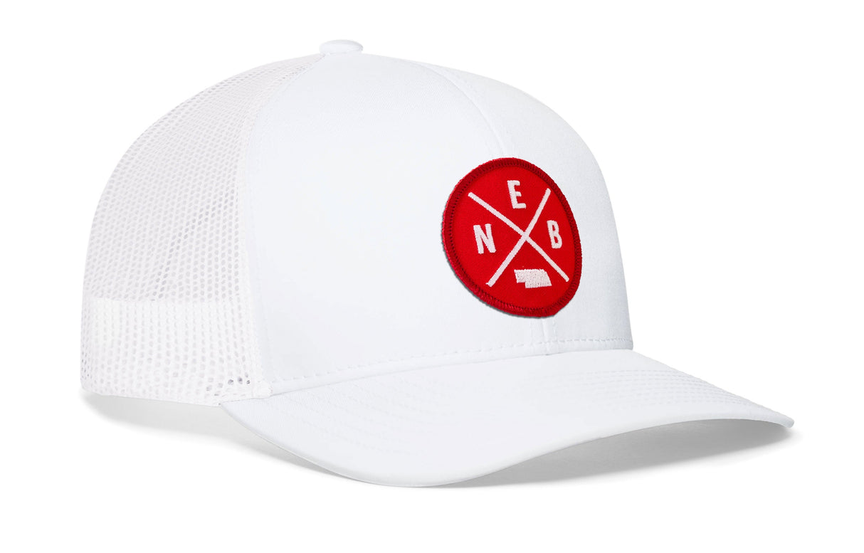 Nebraska Trucker Hat | Red NEB X Snapback