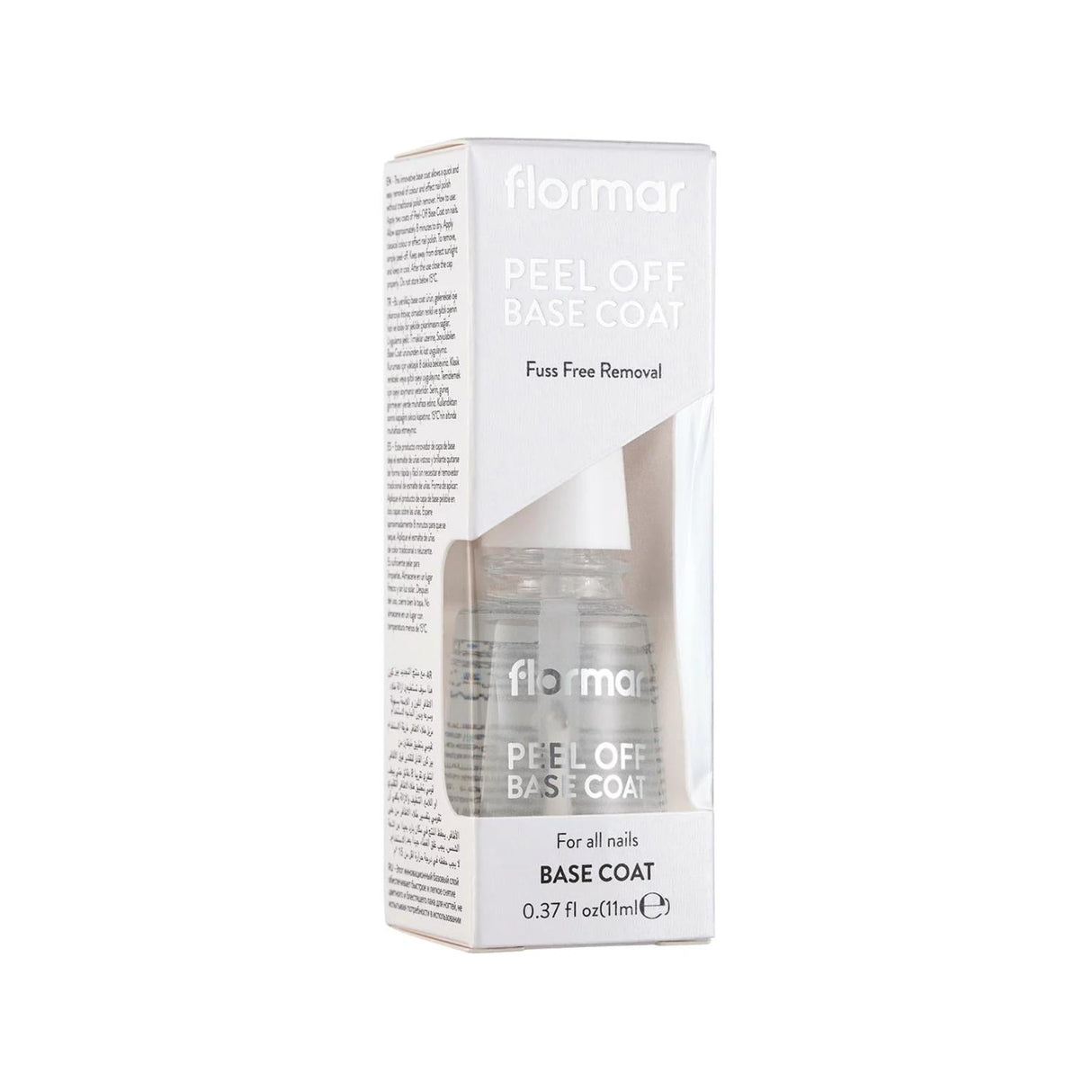 Flormar Peel Off Base Coat 11 ml - Easy Nail Polish Removal & Long-Lasting Manicure