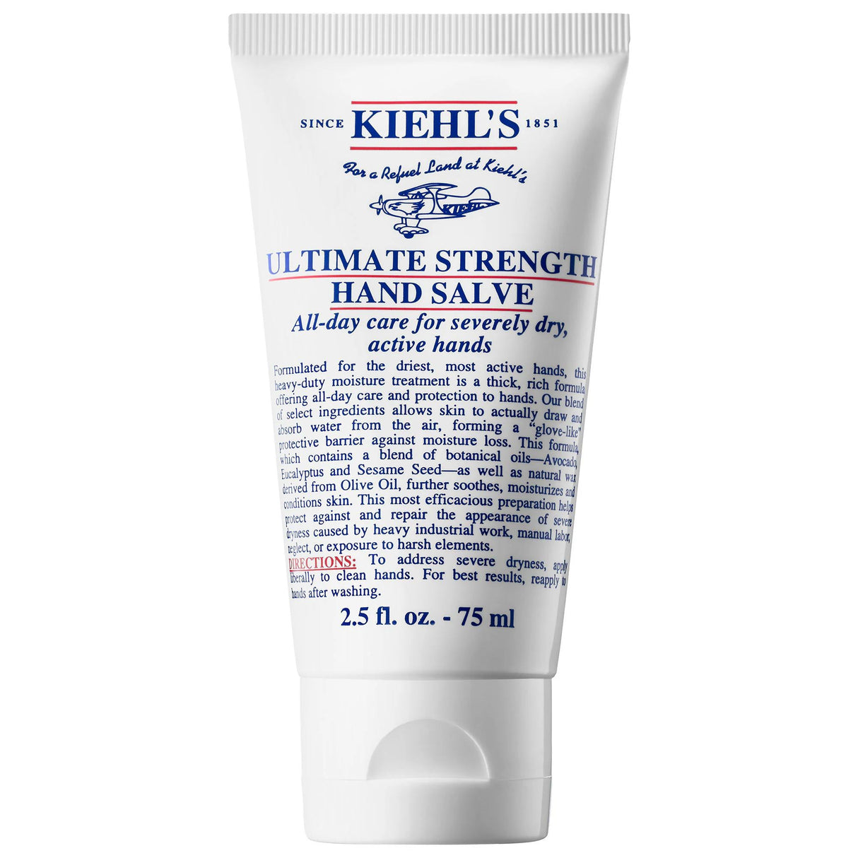 Kiehl's Mini Ultimate Strength Hand Salve - Intense Moisturizer for Dry Hands, Natural Hand Cream, Travel Size