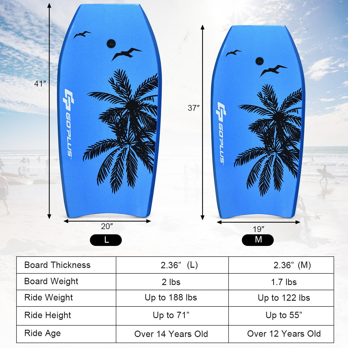 Tabla de surf ultraligera con correa y núcleo de EPS para bodyboard