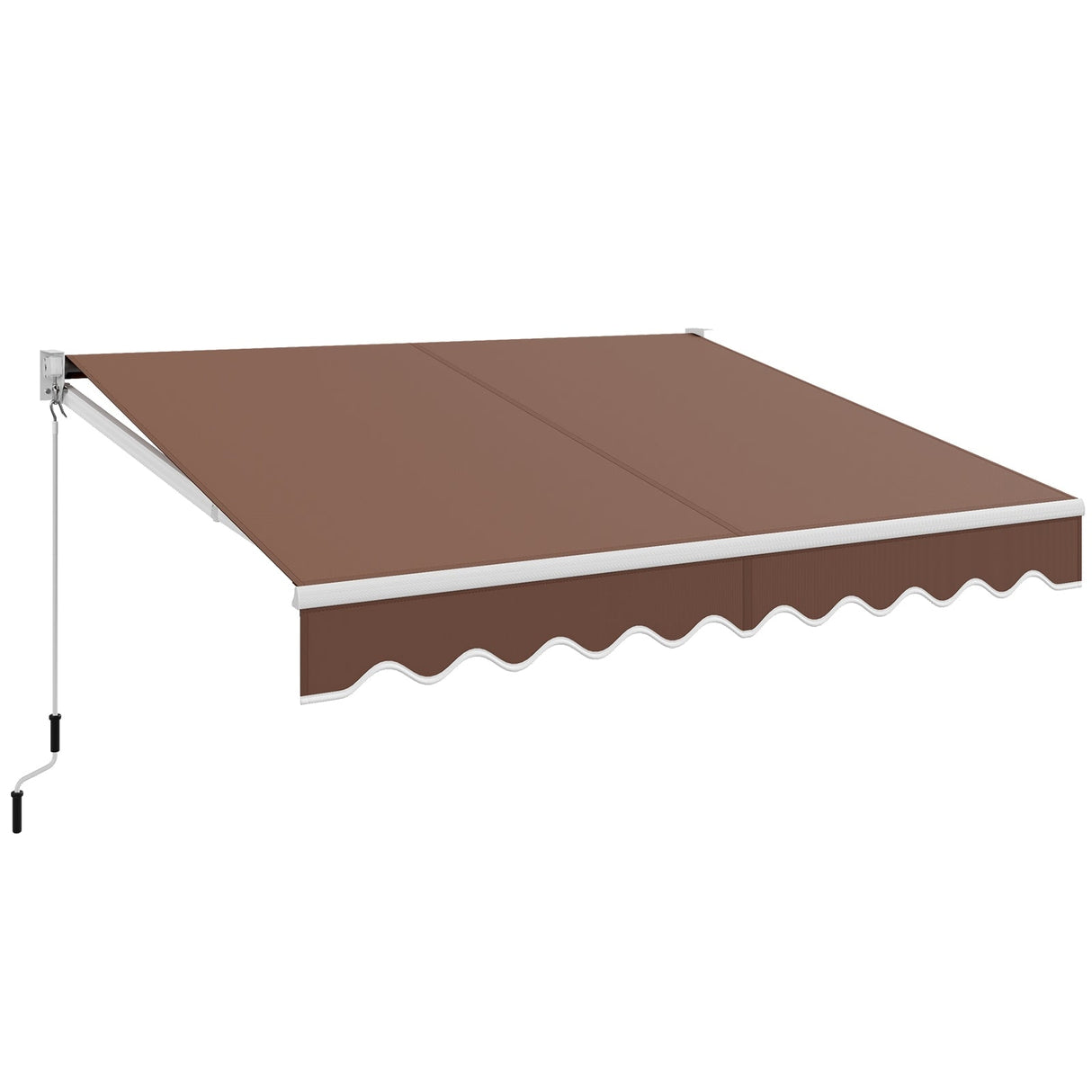 Toldo retráctil para patio de 8 x 6.6 pies con manivela manual