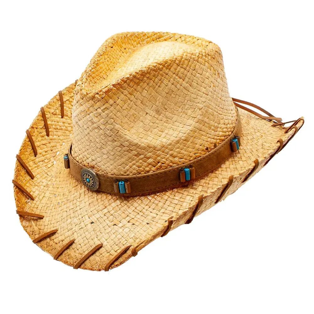 Peter Grimm Palm Desert - Sombrero vaquero de paja