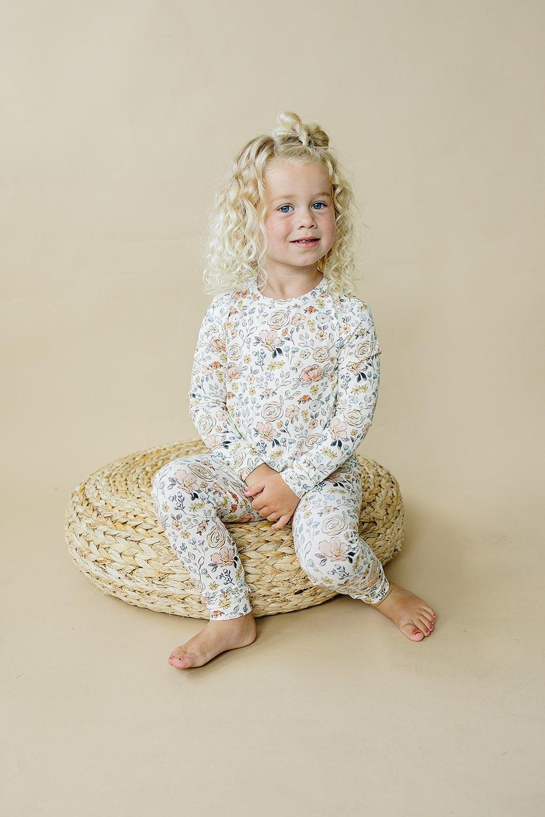 Pijama de modal Pastel Petals de 2 piezas