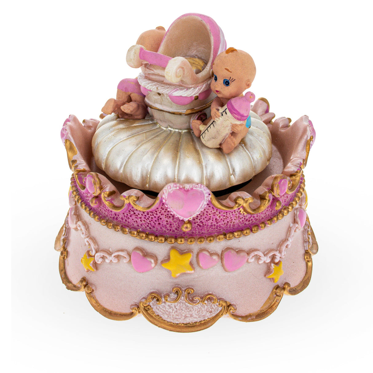 Spinning Musical Figurine with Crawling Babies