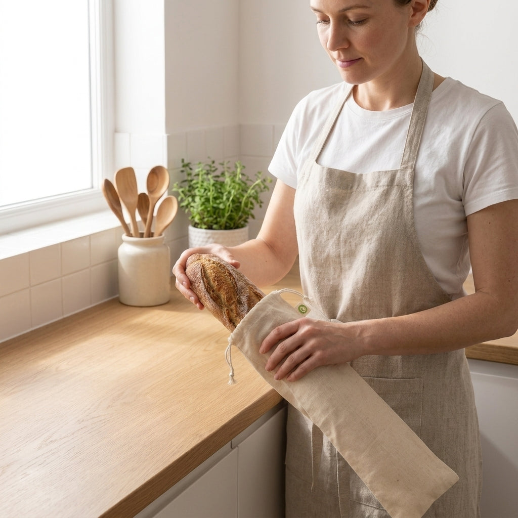 Bolsas de lino para pan