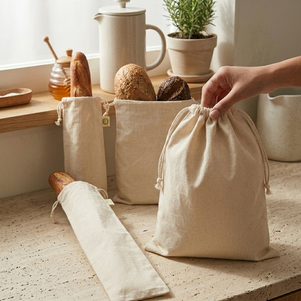 Bolsas de lino para pan