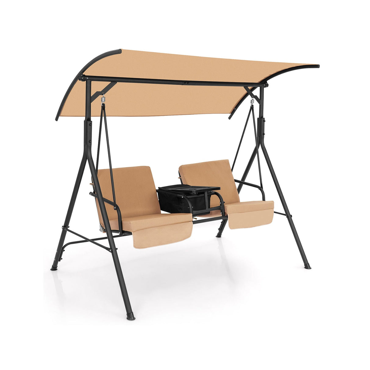 Sillón Colgante para Porche con Toldo Ajustable