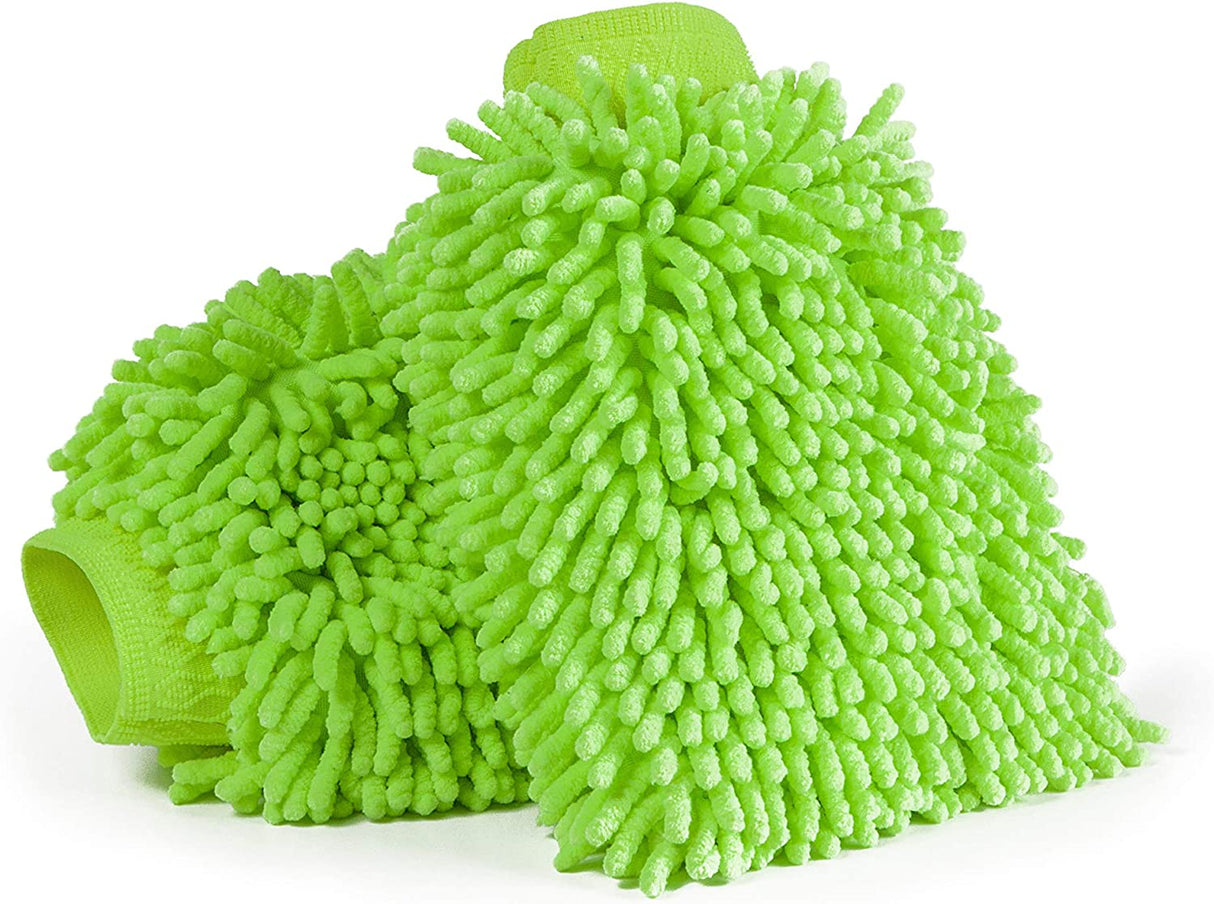 Premium Chenille Car Wash Gloves (2-Pack) | Scratch-Free | Super Absorbent | 3 Colors