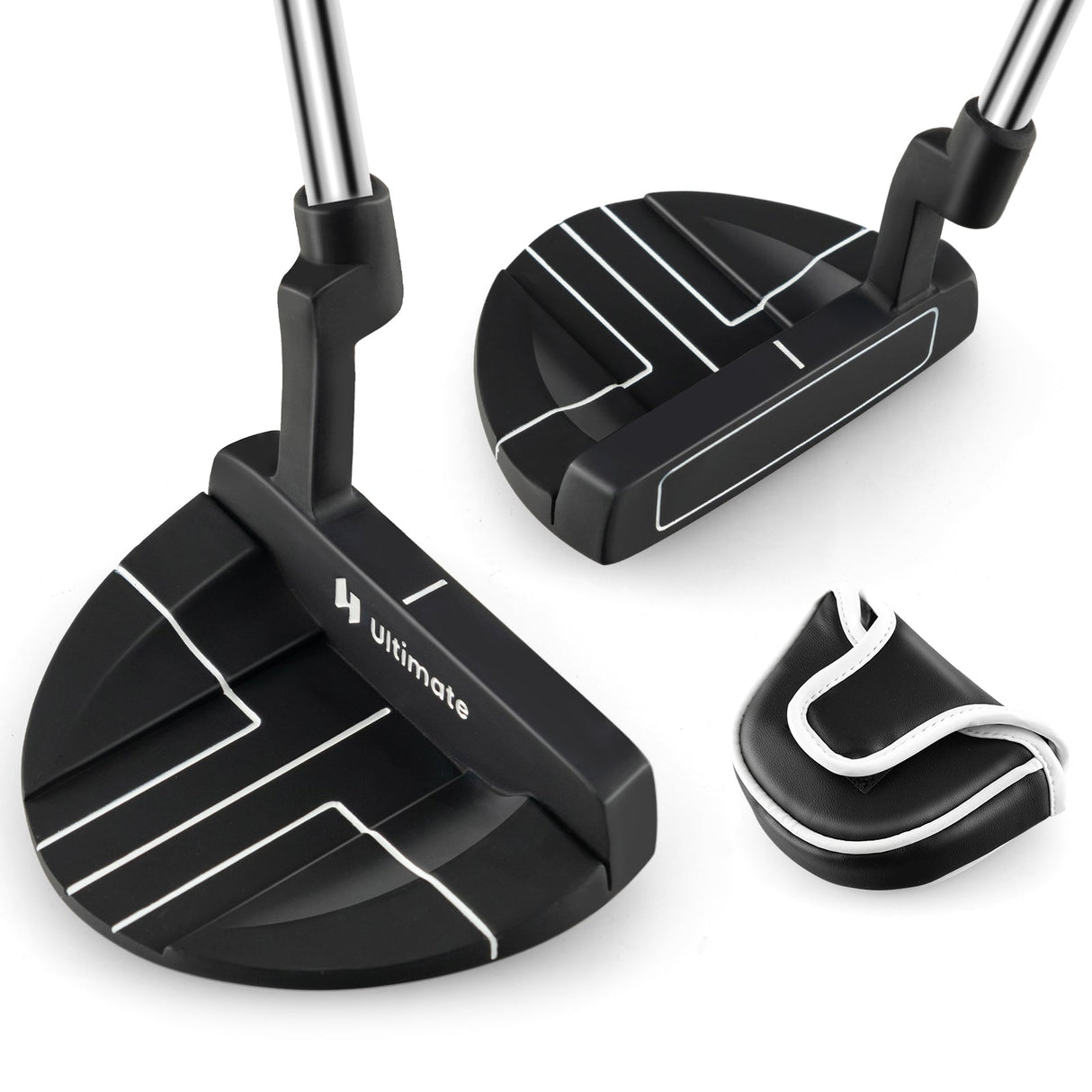 Putter de golf con funda de cabeza de 35 pulgadas estilo mazo putter para diestros