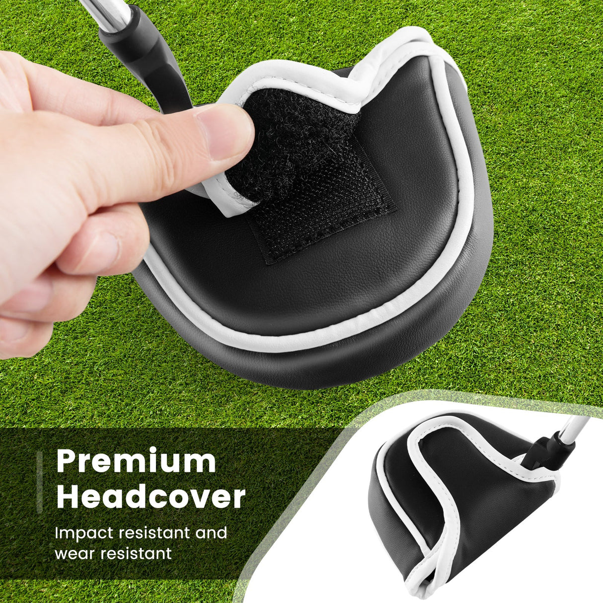 Putter de golf con funda de cabeza de 35 pulgadas estilo mazo putter para diestros