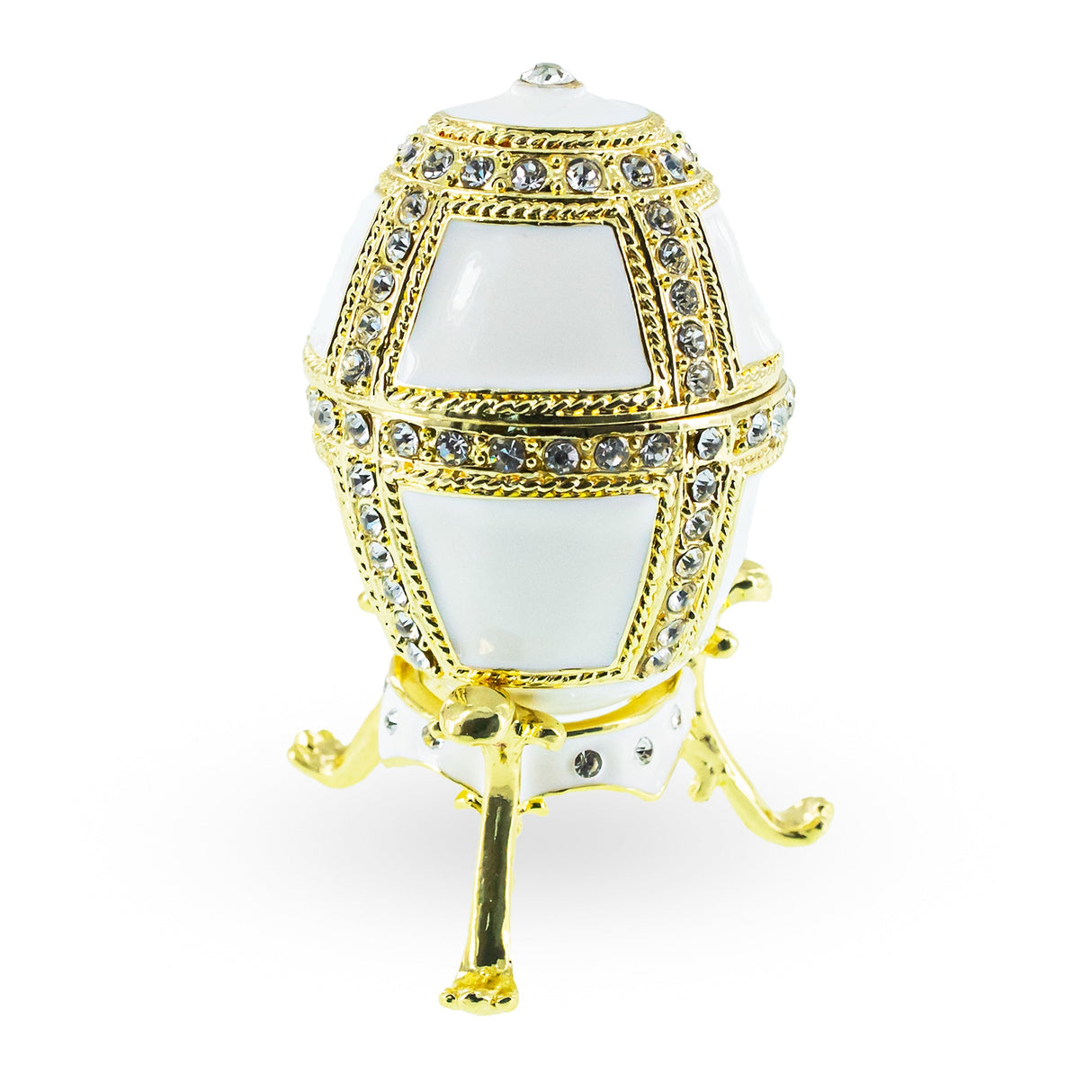 1890 Danish Palaces Royal Imperial Easter Egg in White
