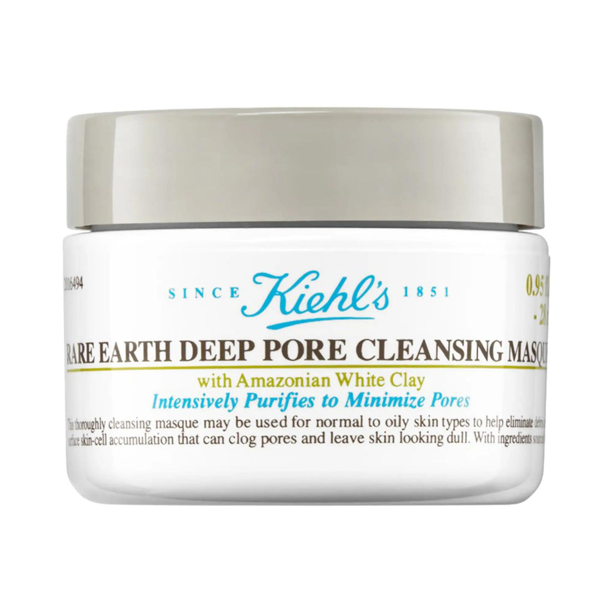 Kiehl's Mini Rare Earth Clay Face Mask: Deep Pore Cleansing, Blackhead Removal & Oil Control - Minimize Pores & Detoxify Skin