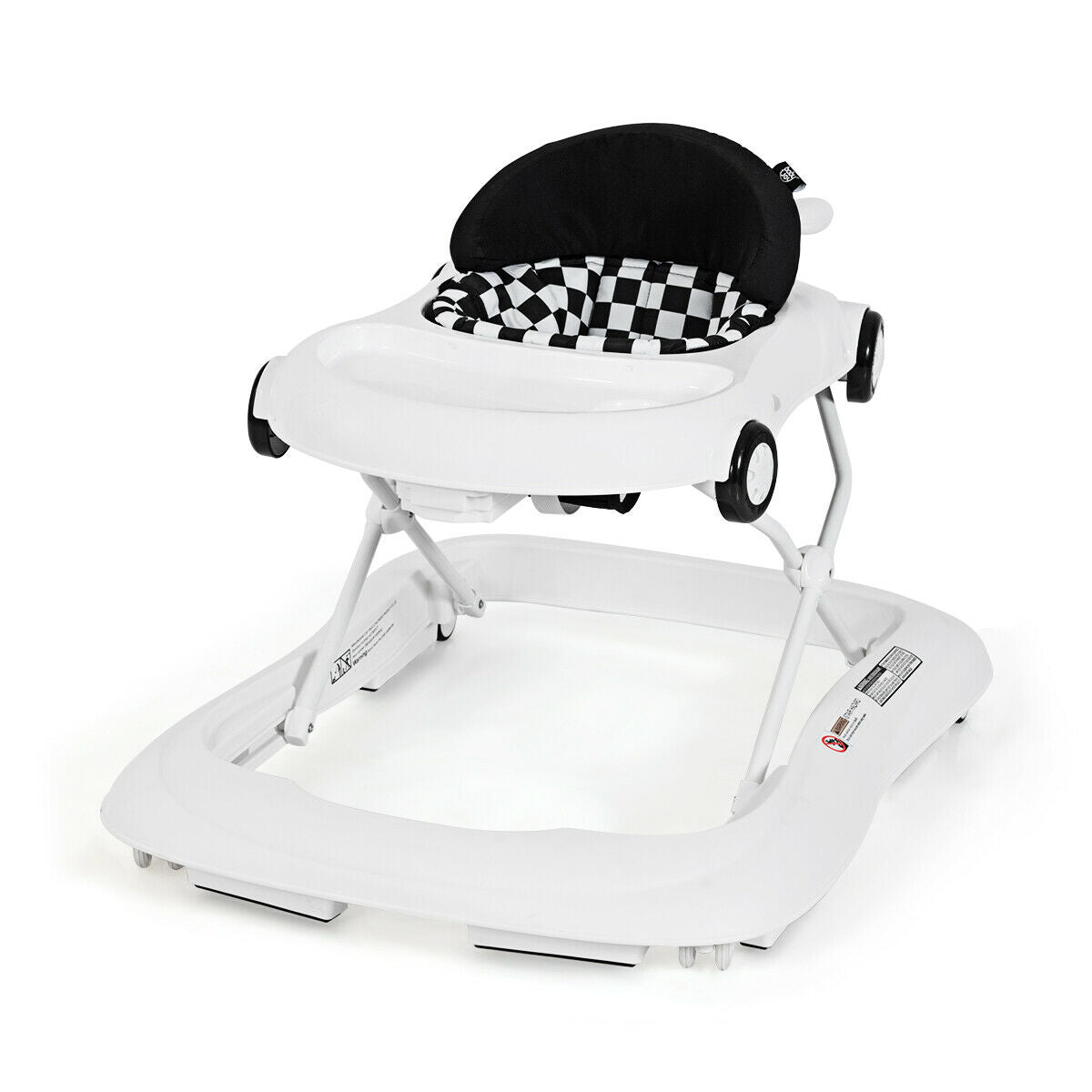 Andador plegable 2 en 1 para bebé con reproductor de música y luces