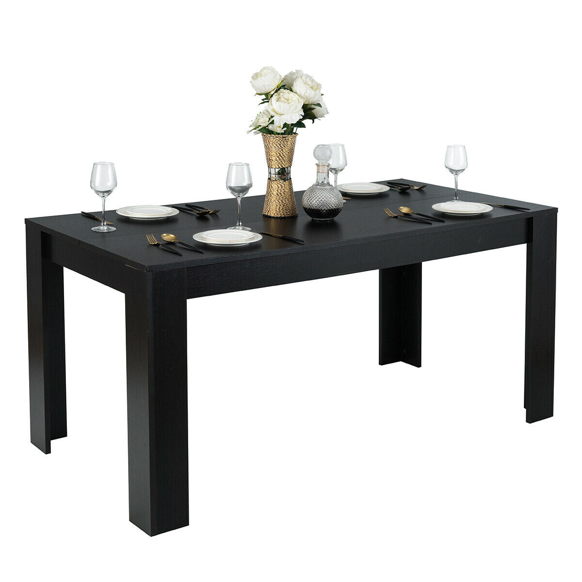 Mesa de comedor/cocina rectangular moderna de 63 pulgadas