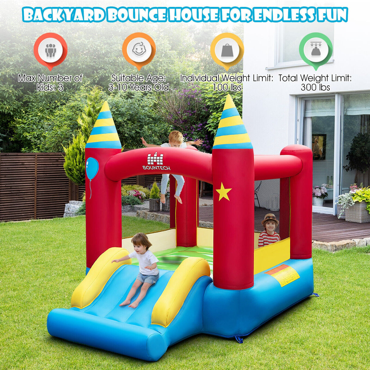 Castillo hinchable infantil sin ventilador