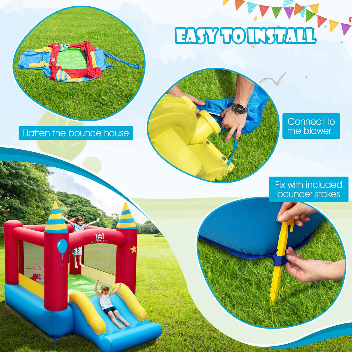 Castillo hinchable infantil sin ventilador