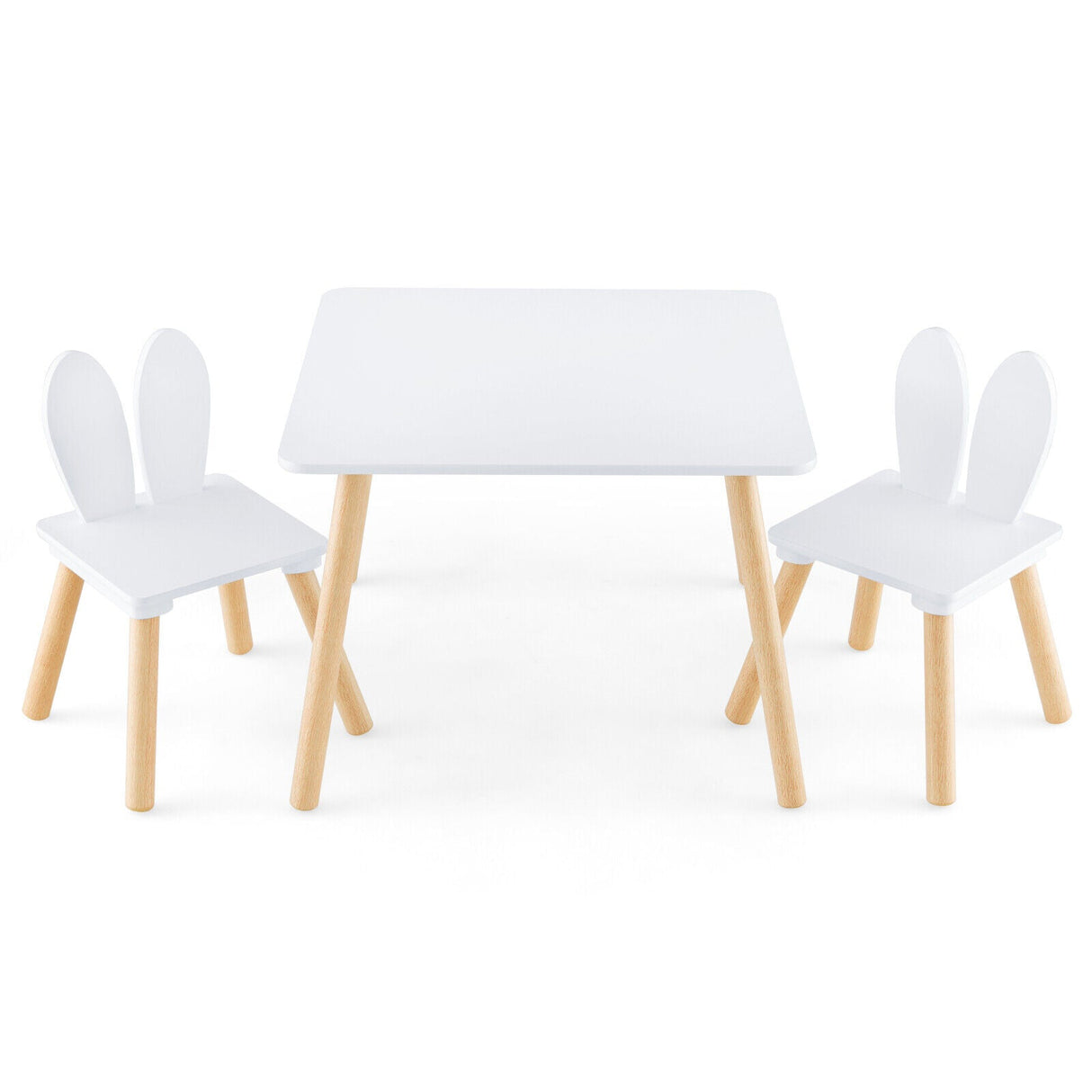 Juego de mesa y 2 sillas para niños de 3 piezas para manualidades y meriendas