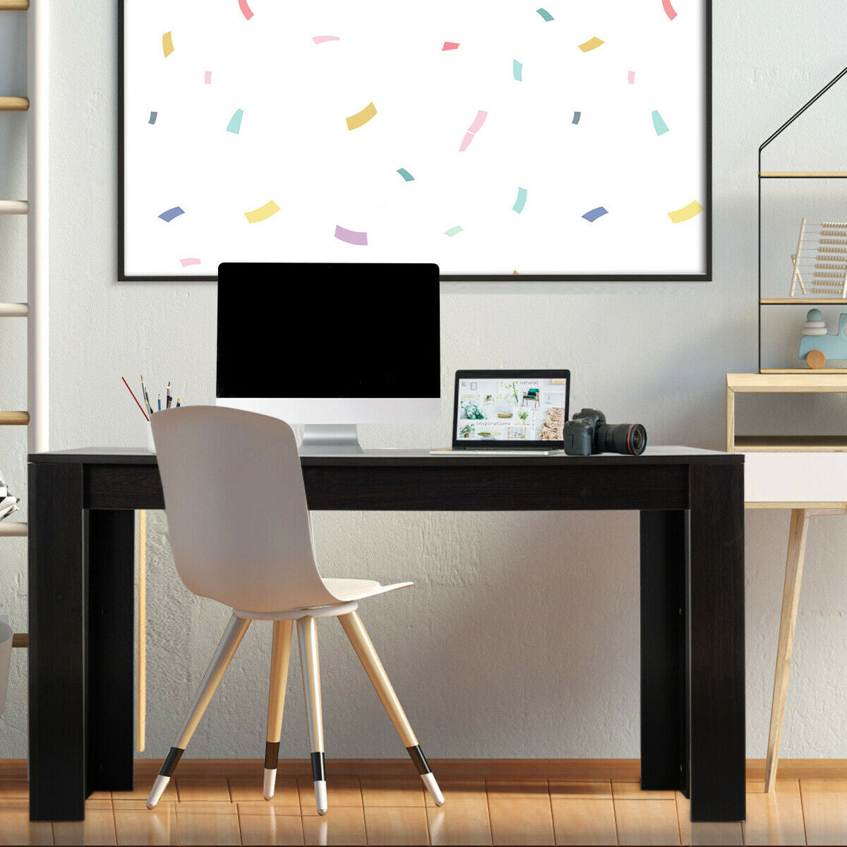 Mesa de comedor/cocina rectangular moderna de 63 pulgadas