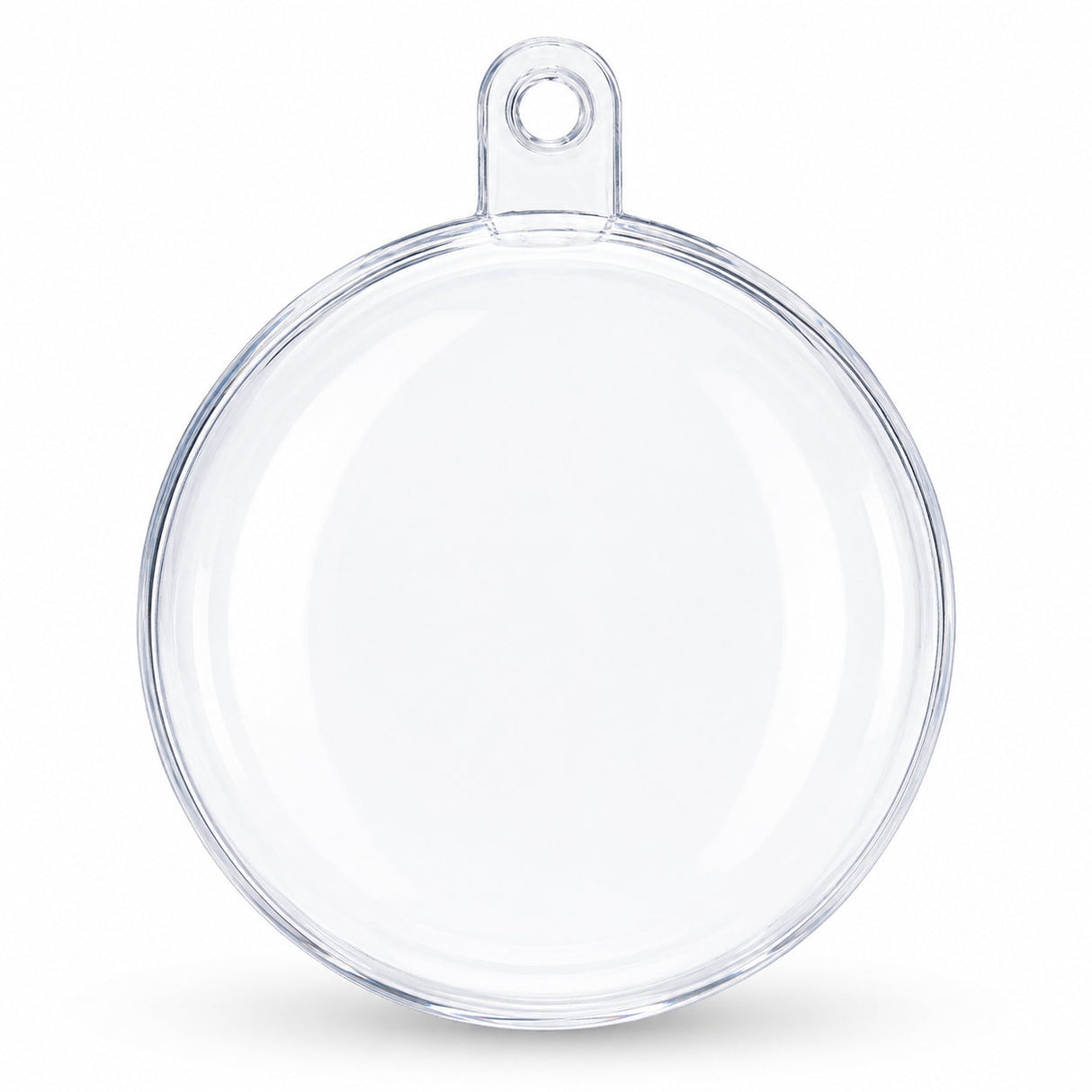 Set of 6 Mini Clear Plastic Ball Ornaments 1.92 Inches (49 mm)