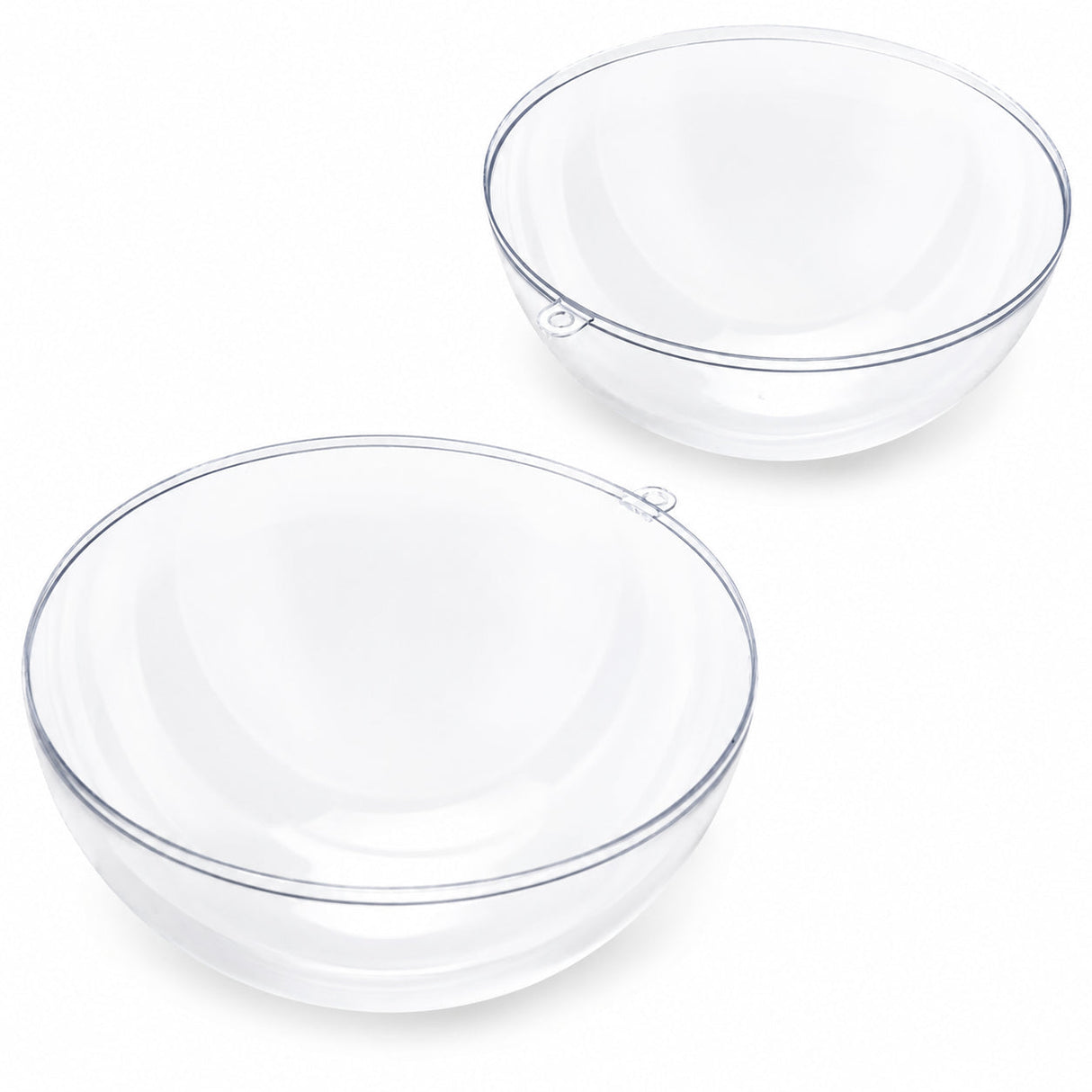 Set of 3 Clear Plastic Ball Ornaments 2.7 Inches (69 mm)