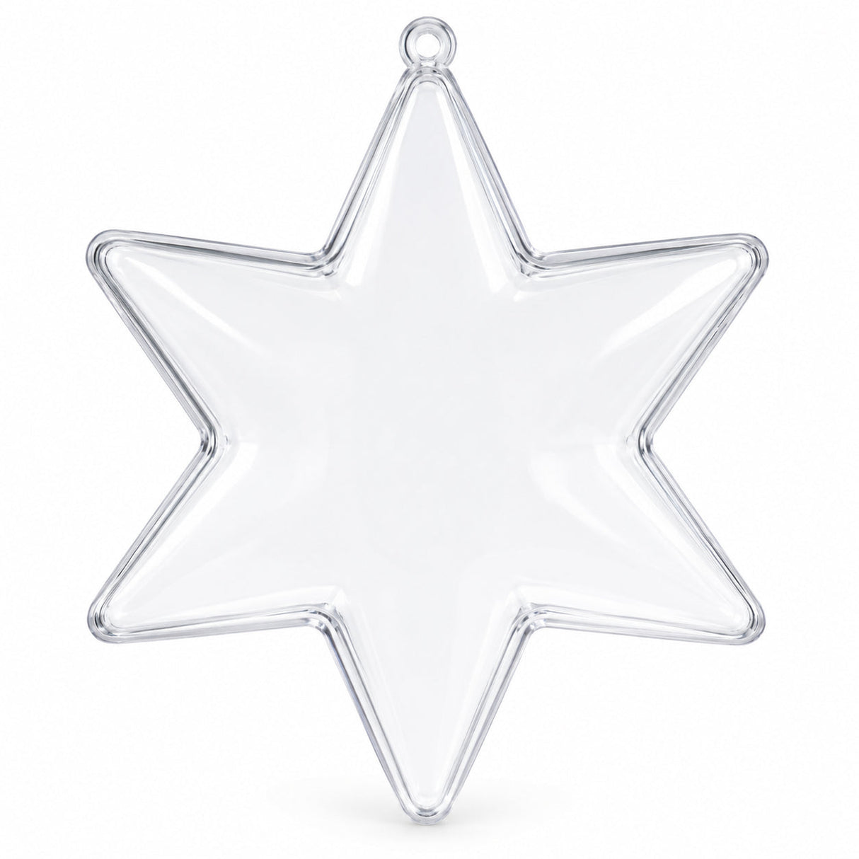 Set of 3 Clear Plastic Hexagon Ornaments 4 Inches