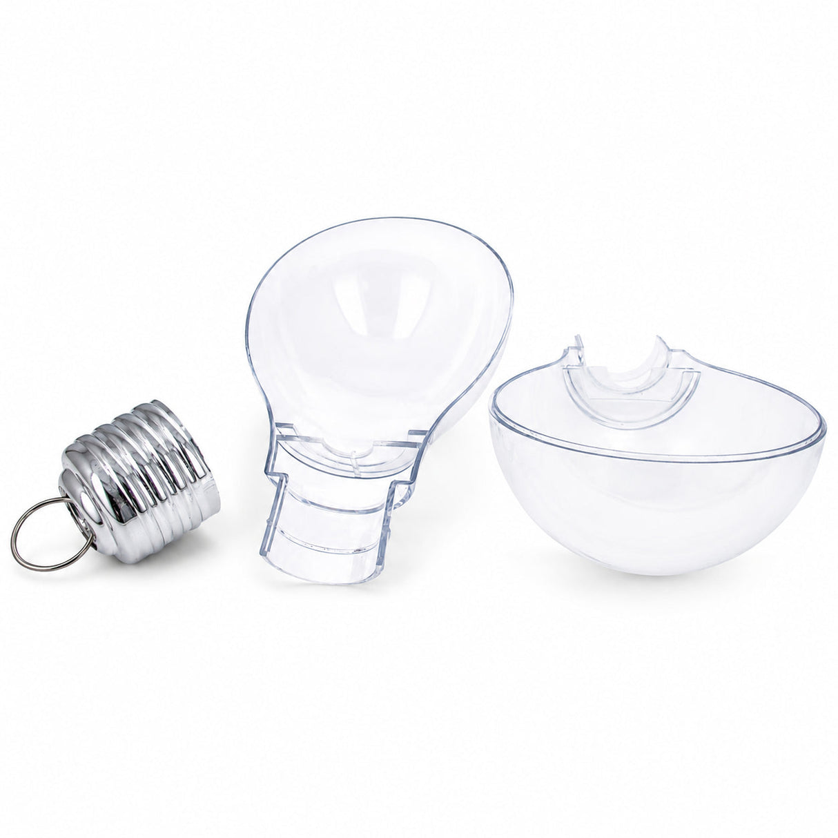 Clear Plastic Bulb Ornaments 5.25 Inches