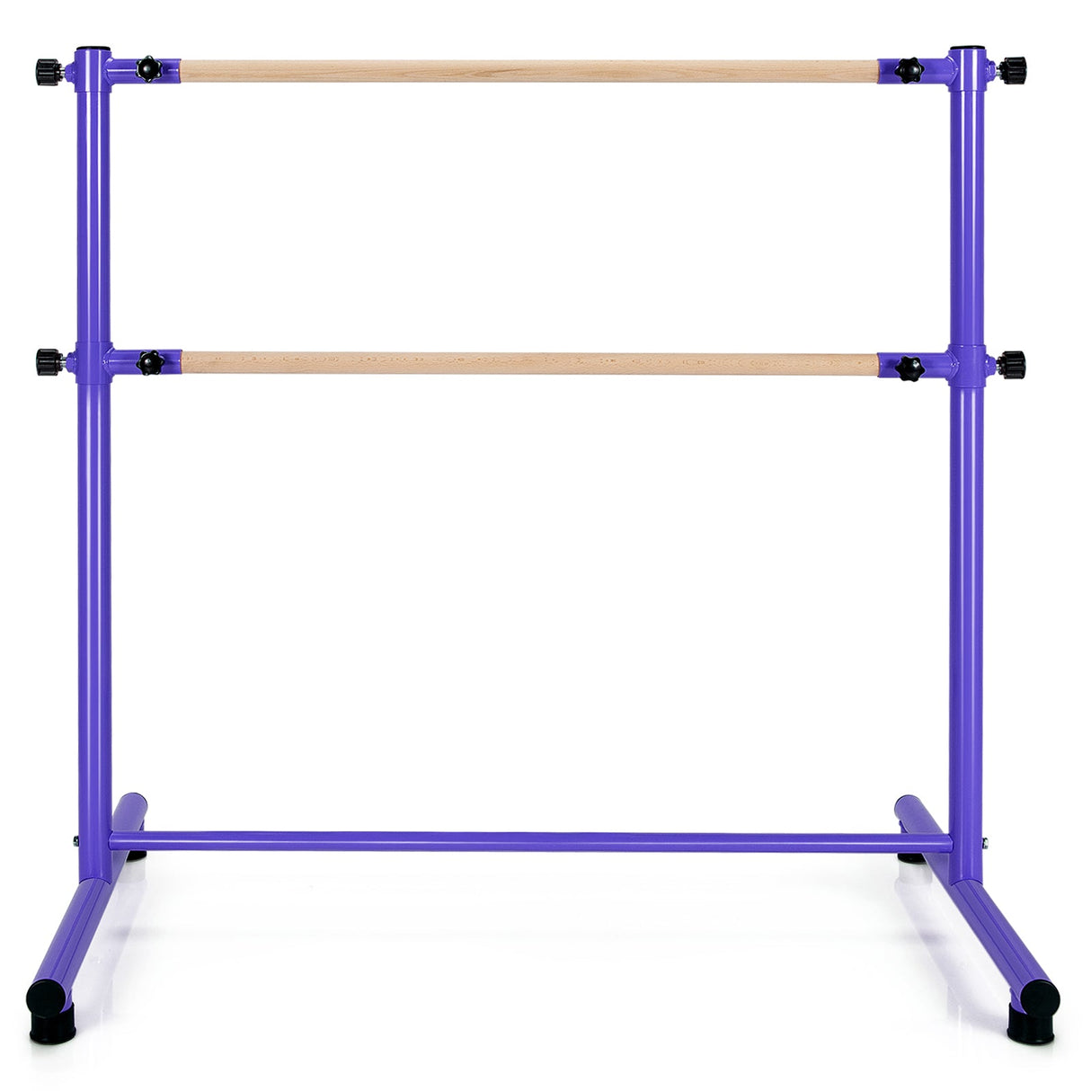 47 Inch Double Ballet Barre with Anti-Slip Footpads