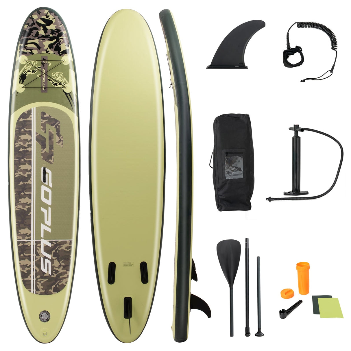 Tabla de surf inflable de 11 pies con remo y bolso