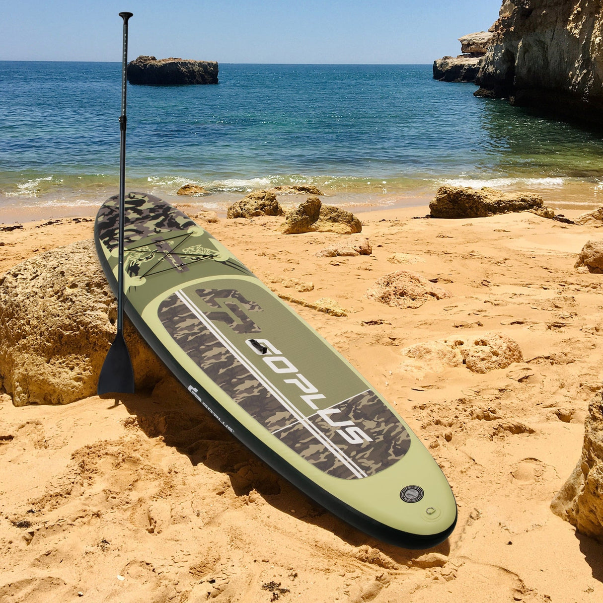 Tabla de surf inflable de 11 pies con remo y bolso