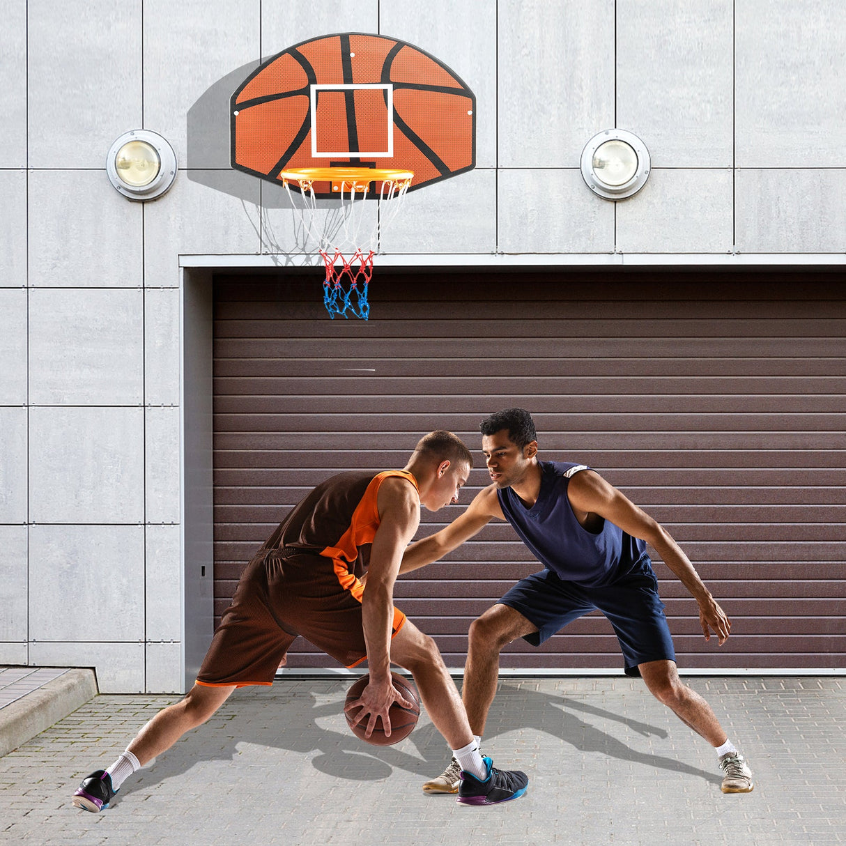 Partidos de baloncesto interiores y exteriores con tablero grande inastillable