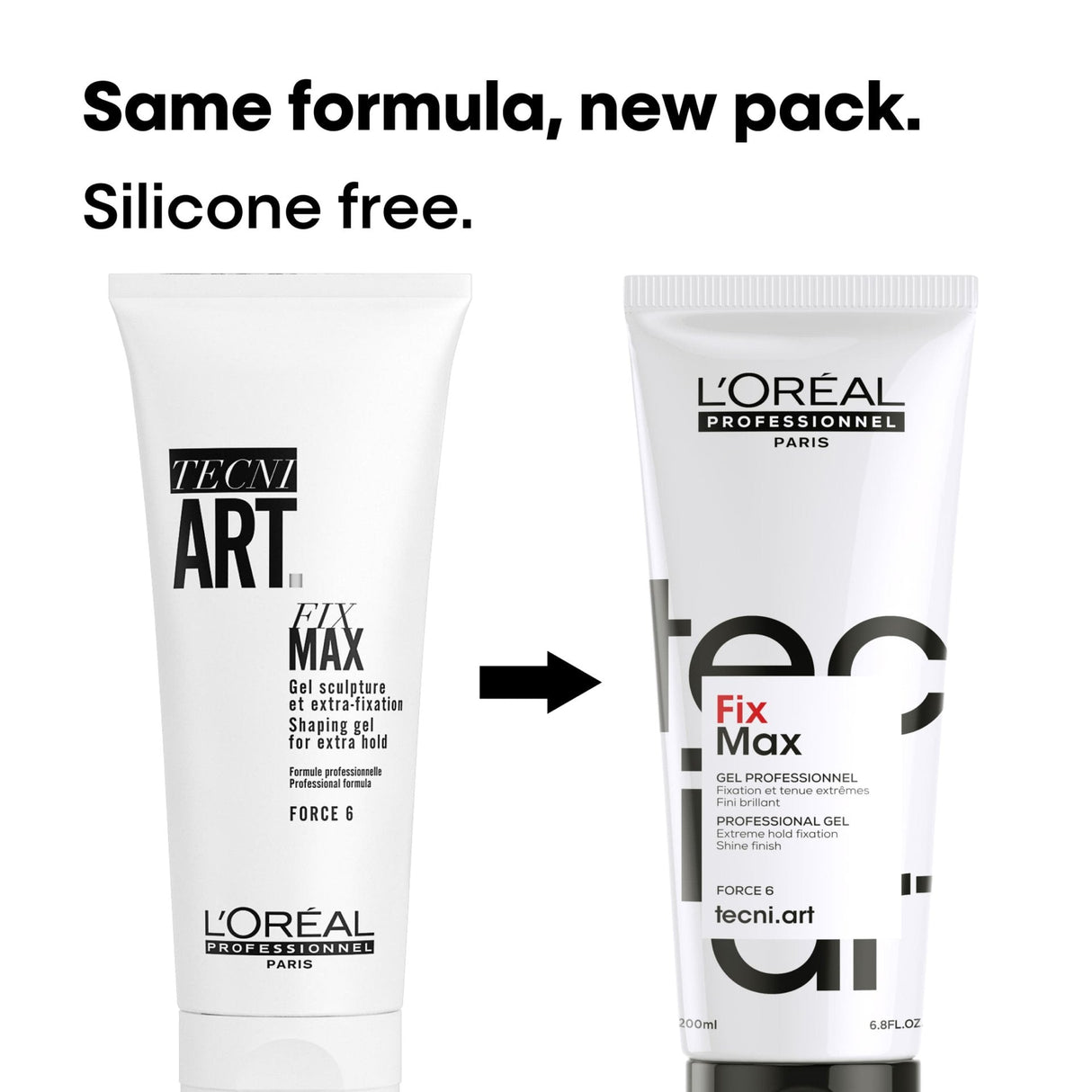 Loreal Professionnel Paris Tecni Art Fix Max Strong Hold Hair Styling Gel 200ml - Long-Lasting, Professional Quality