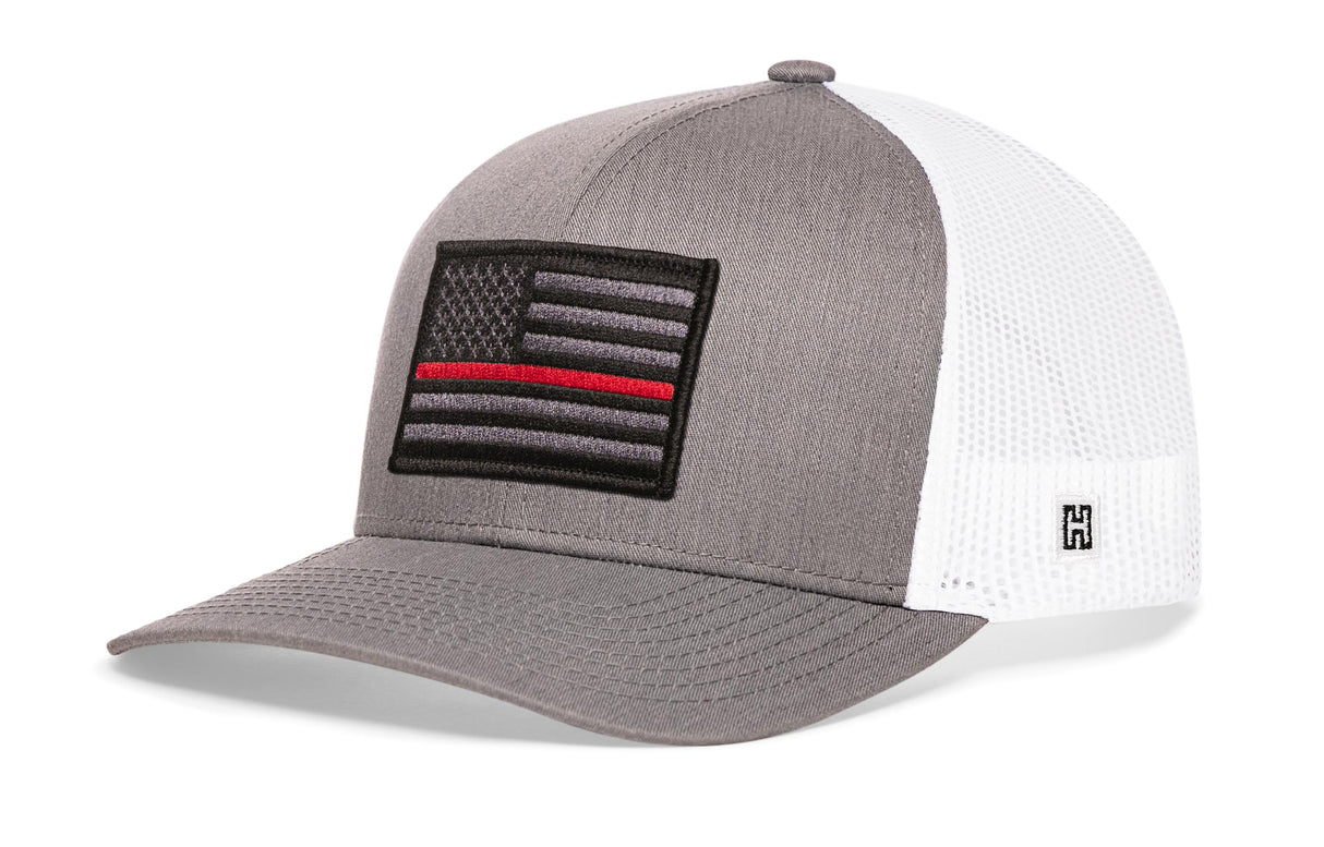 Thin Red Line Trucker Hat | Black Fire Tactical Snapback