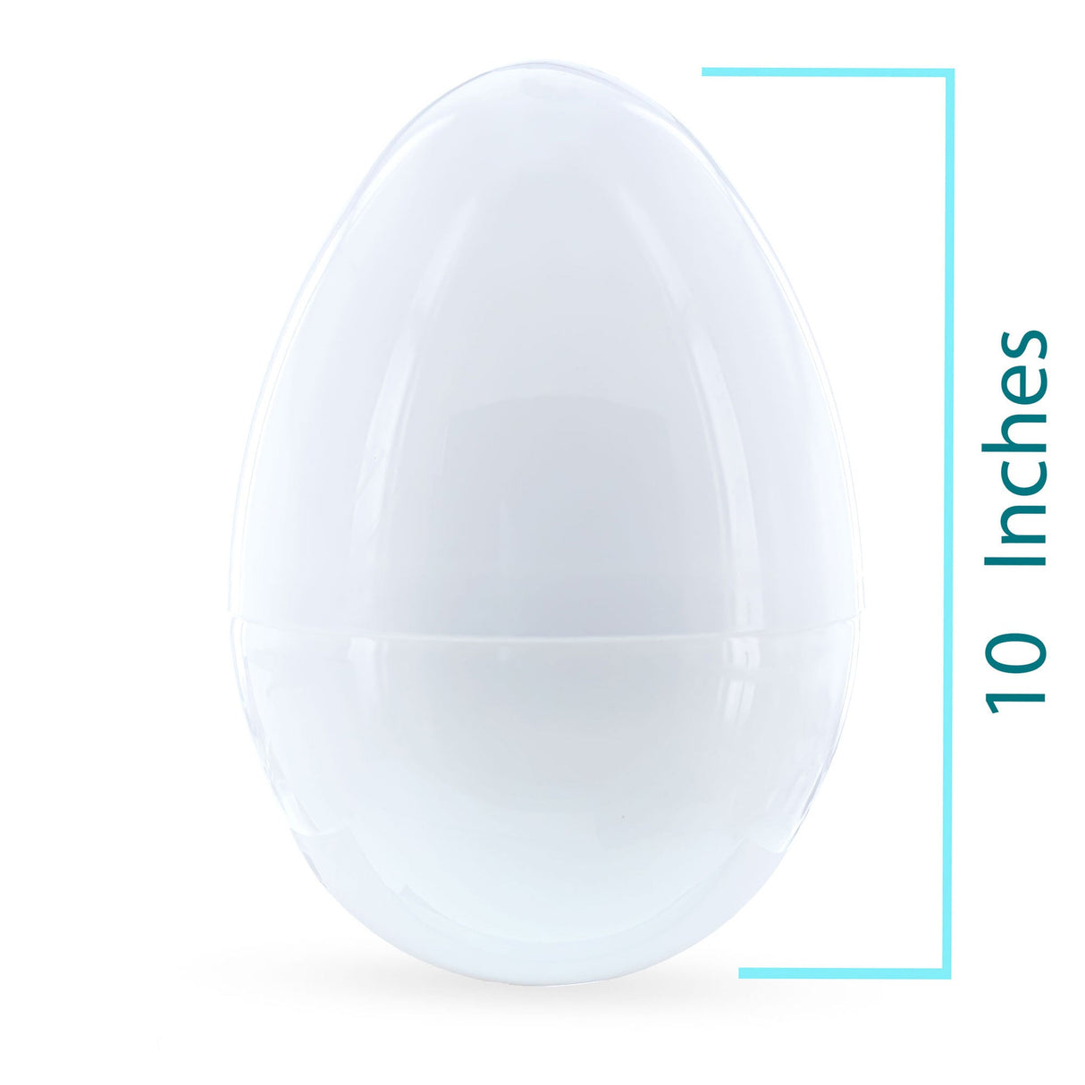 Set of 2 White Large Jumbo Giant Fillable Plastic Easter Eggs 10 Inches