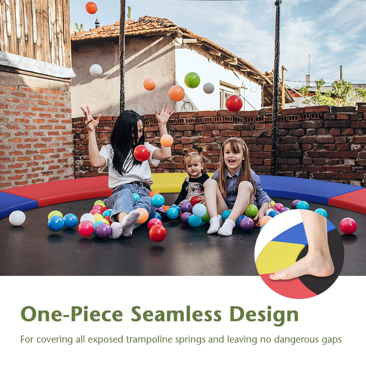 Cubierta de muelle para cama elástica universal, impermeable y resistente a desgarros de 12 pies