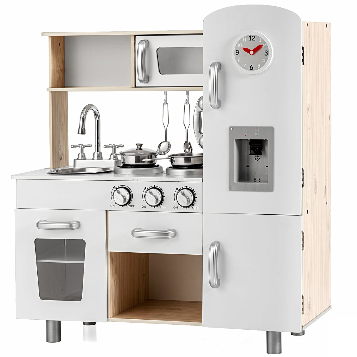 Juego de cocina de juguete de simulación vintage para niños con dispensador de agua
