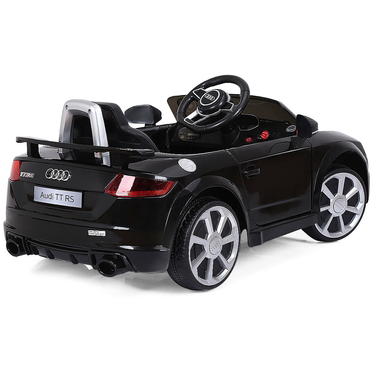 Coche Eléctrico de 12V para Niños con Control Remoto y Función de Música - Negro