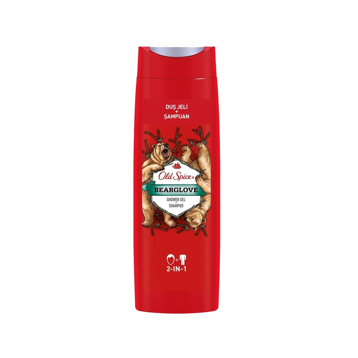 Old Spice Bearglove 2-in-1 Shower Gel & Shampoo - Simplifies Personal Care Routine, 400 ml, Men's Grooming