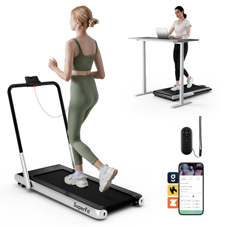 Set de gimnasio: Juego de mancuernas + Cinta de correr plegable 3 en 1 de 3 CV