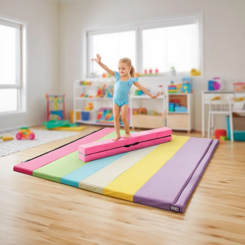Set de yoga: Esterilla de gimnasia + Barra de equilibrio de gimnasia plegable