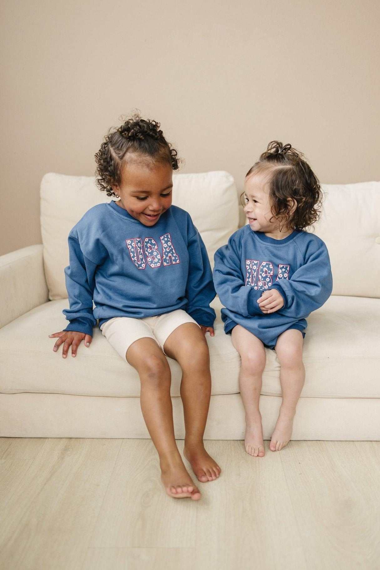 USA Daisy Sweatshirt Romper