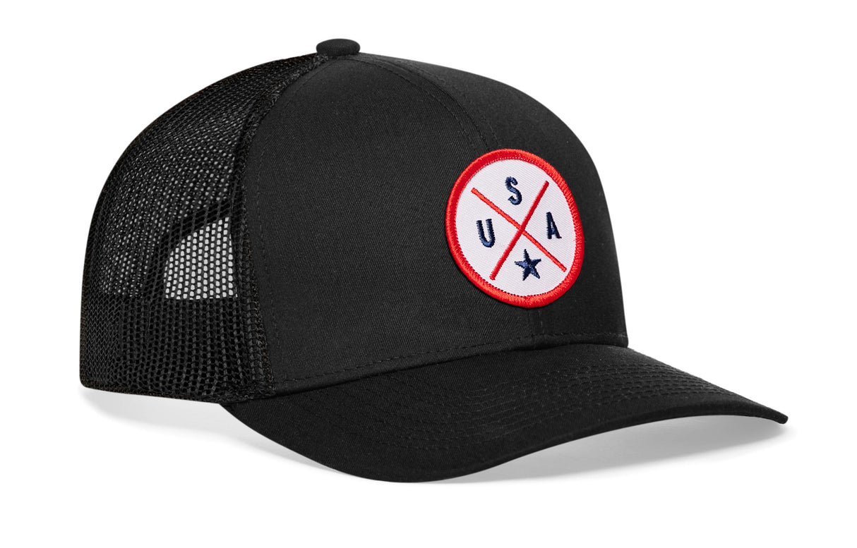 USA Trucker Hat | White-Red-Blue America Snapback