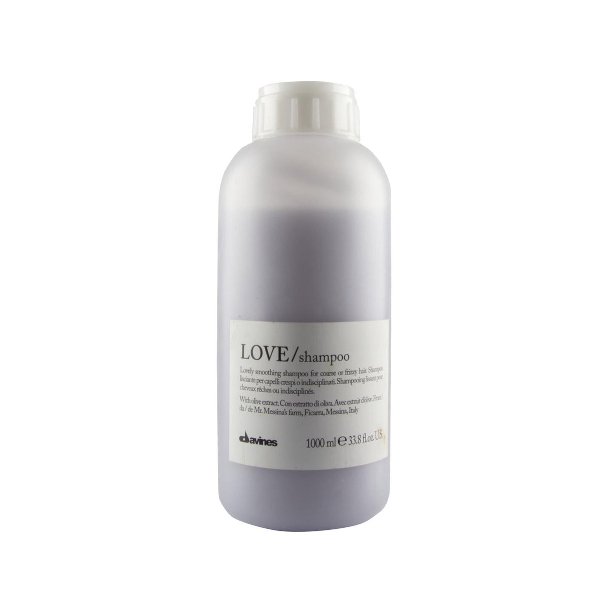 Davines Love Smoothing Shampoo 1000ml - Large Volume, Frizz Control & Manageability