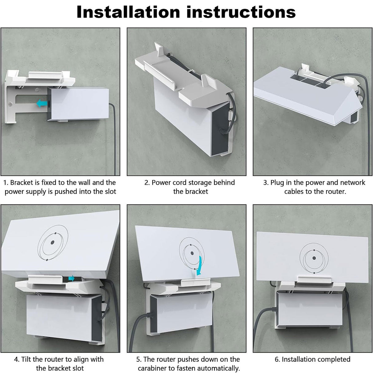 Wall Mount Kit for Starlink Gen 3 Router & Power Adapter