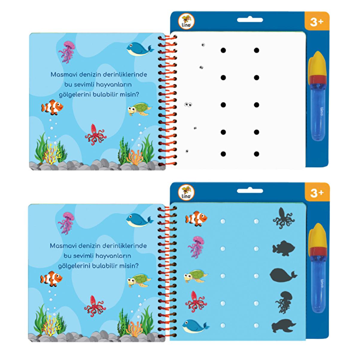 Lino Magic Water Painting Book for Kids: Reusable, Mess-Free Coloring Fun & Educational Art Activity Ð Water Reveal, Thick Pages, Safe & Engaging