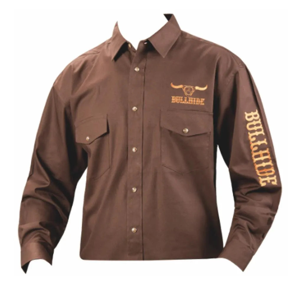 Camisa Vaquera Bullhide (Marrón) - Camisa Vaquera de Hombre